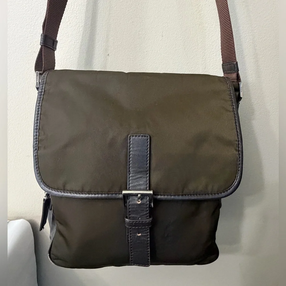 Prada Dark Brown Men's Messenger Bag
